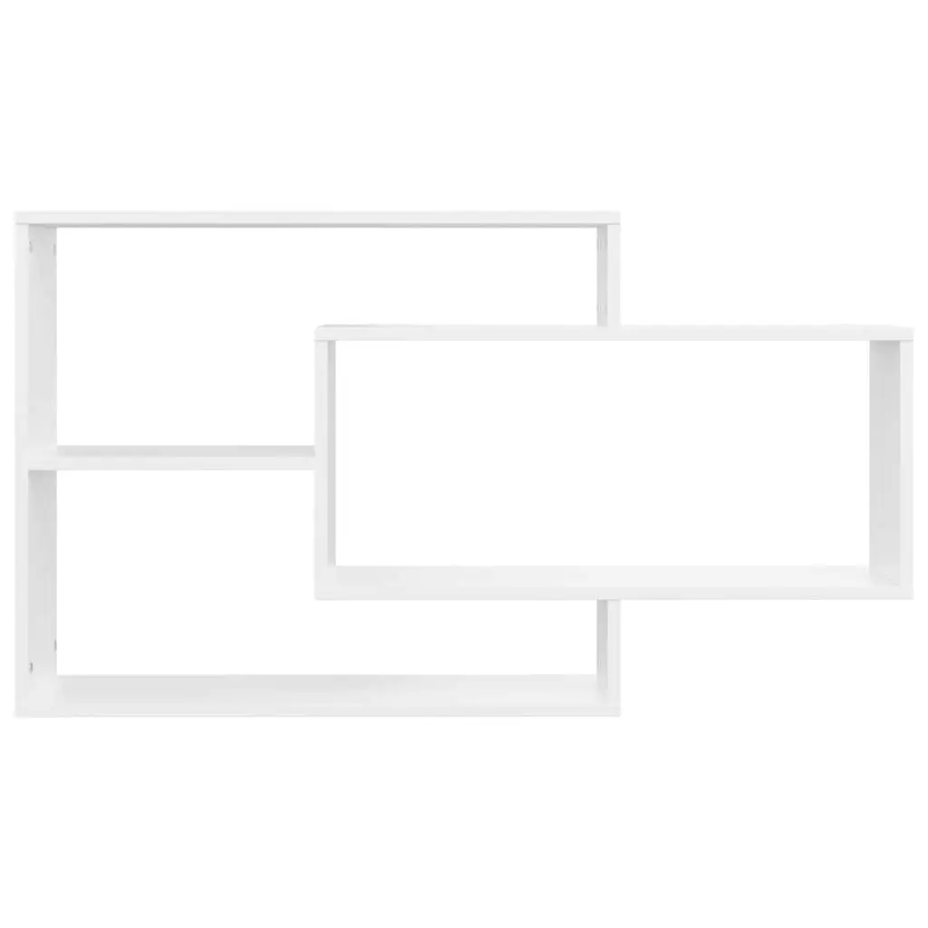 White Wall Shelves with Open Compartments for Storage