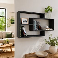 Grey Wall Shelves for Open Storage and Display