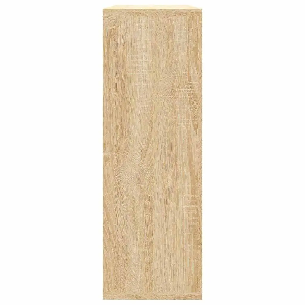 Brown Engineered Wood Wall Shelves with 3 Compartments