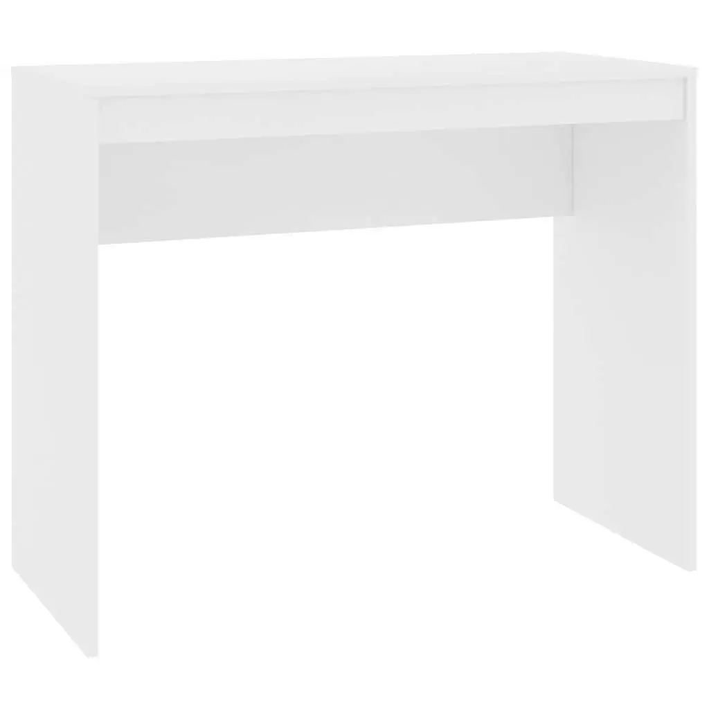 Computer Desk White 90x40cm Engineered Wood Home Office Study Writing Table