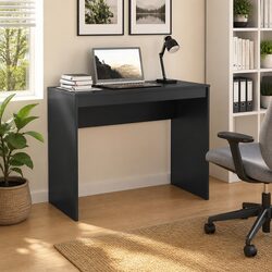 Black Engineered Wood Study Table for Home Office