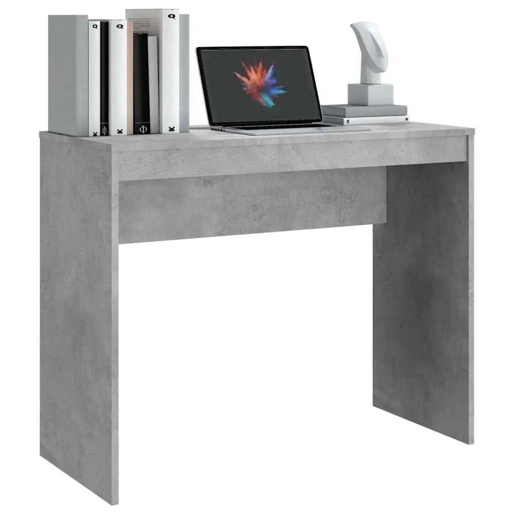 Engineered Wood Office Desk Grey 90x40x72 cm Compact Modern Study Work Table