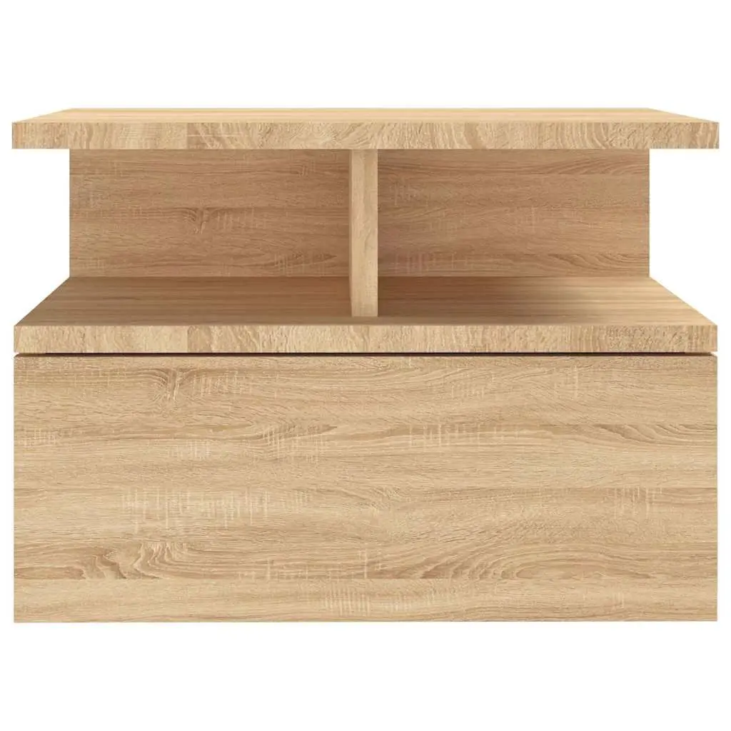 Sonoma Oak Floating Nightstand Wall-Mounted Storage