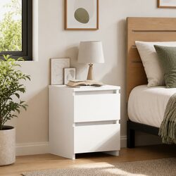 White Bedside Cabinet for Cozy Spaces 30x30x40 cm
