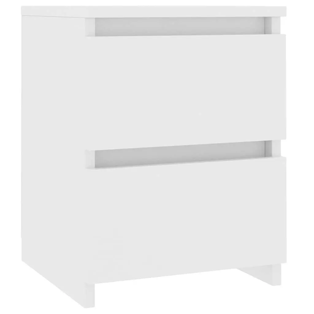 Bedside Table White 30x30x40cm Engineered Wood Storage Cabinet Nightstand