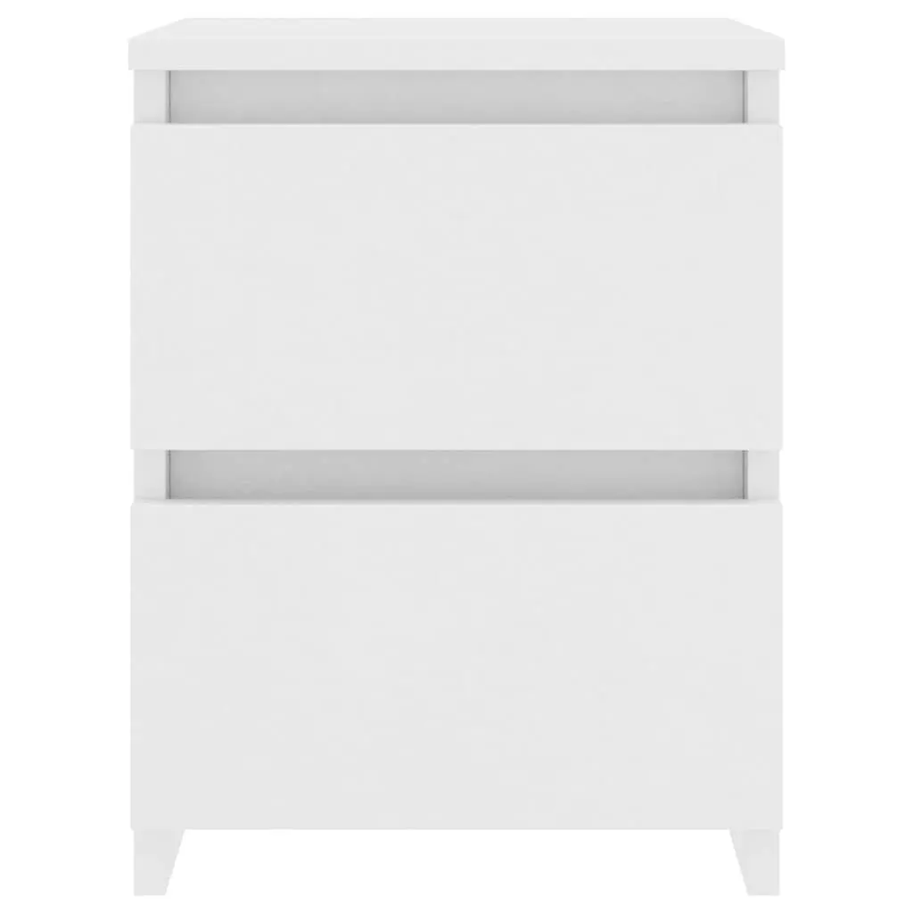 Bedside Table White 30x30x40cm Engineered Wood Storage Cabinet Nightstand