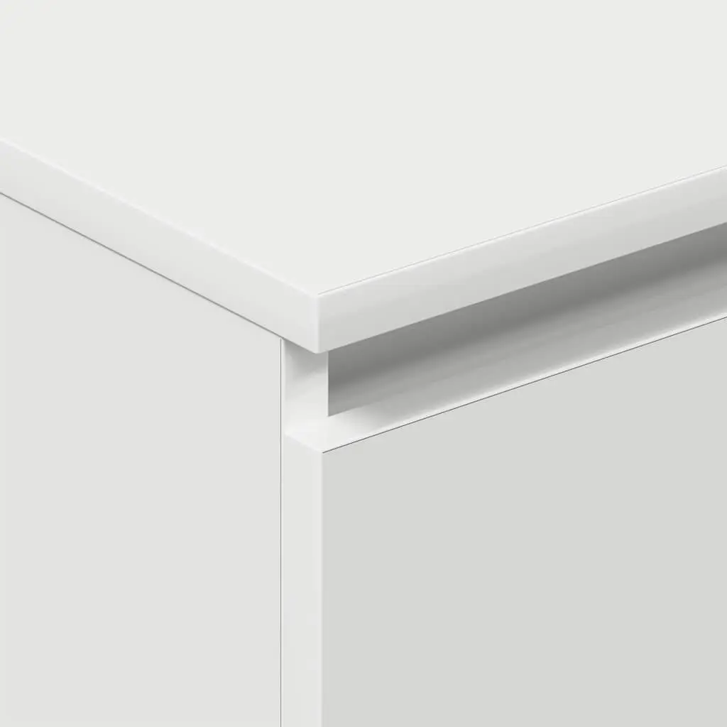 Sideboard White Storage Cabinet Engineered Wood Buffet Console Table Living