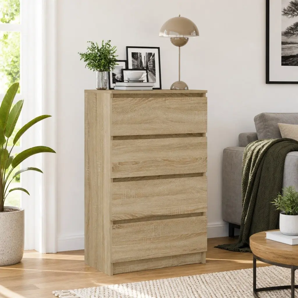 Brown Engineered Wood Sideboard Storage Cabinet