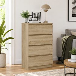 Brown Engineered Wood Sideboard Storage Cabinet