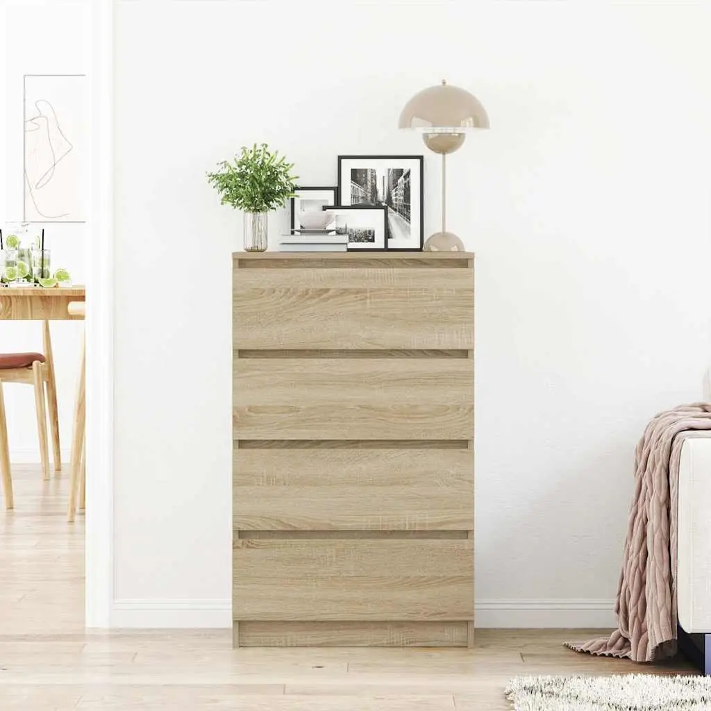 Brown Engineered Wood Sideboard Storage Cabinet