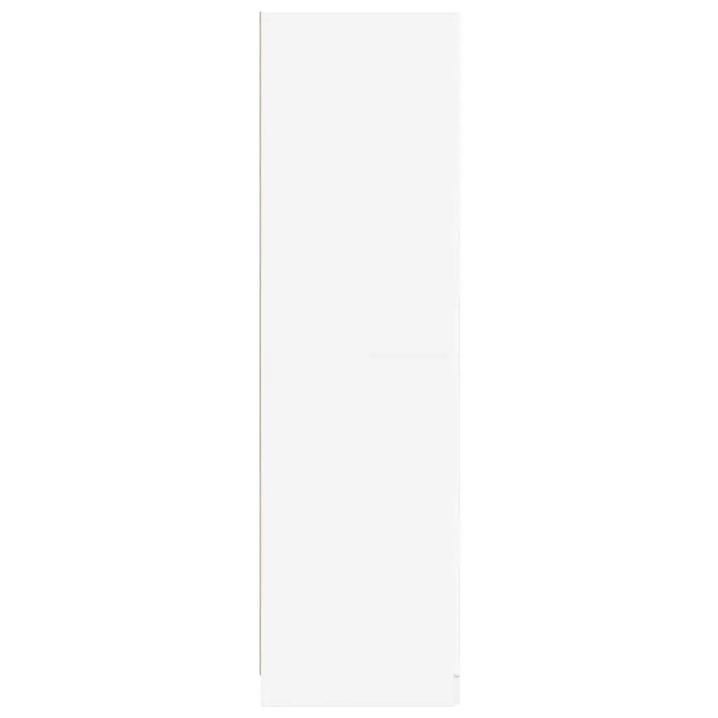 Wardrobe White 80x52x180 cm Engineered Wood Storage Cabinet Cupboard Hanging Rod Compartment