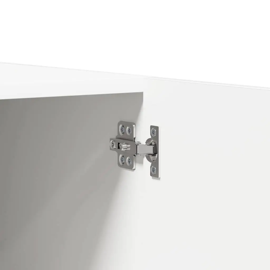 Wardrobe White 80x52x180 cm Engineered Wood Storage Cabinet Cupboard Hanging Rod Compartment