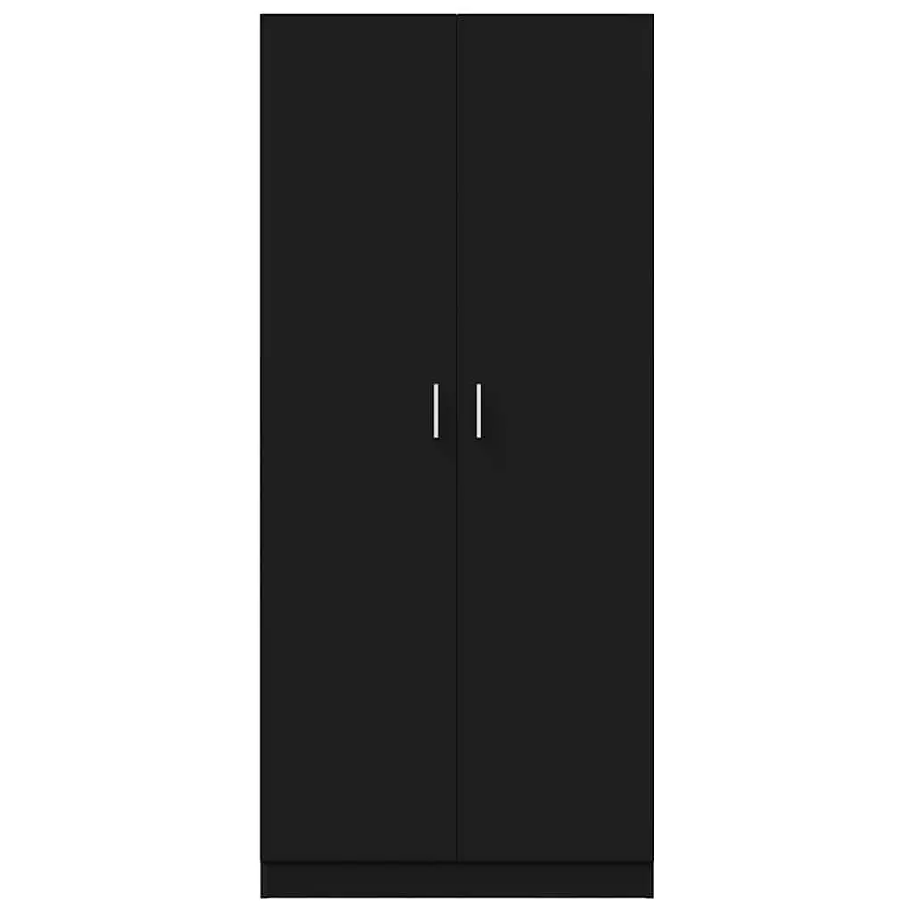 Black Wardrobe Cabinet 80x52x180 cm