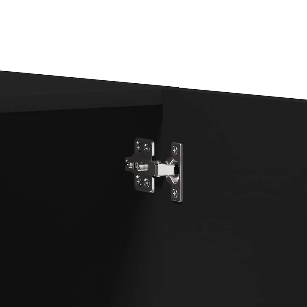 Black Wardrobe Cabinet 80x52x180 cm