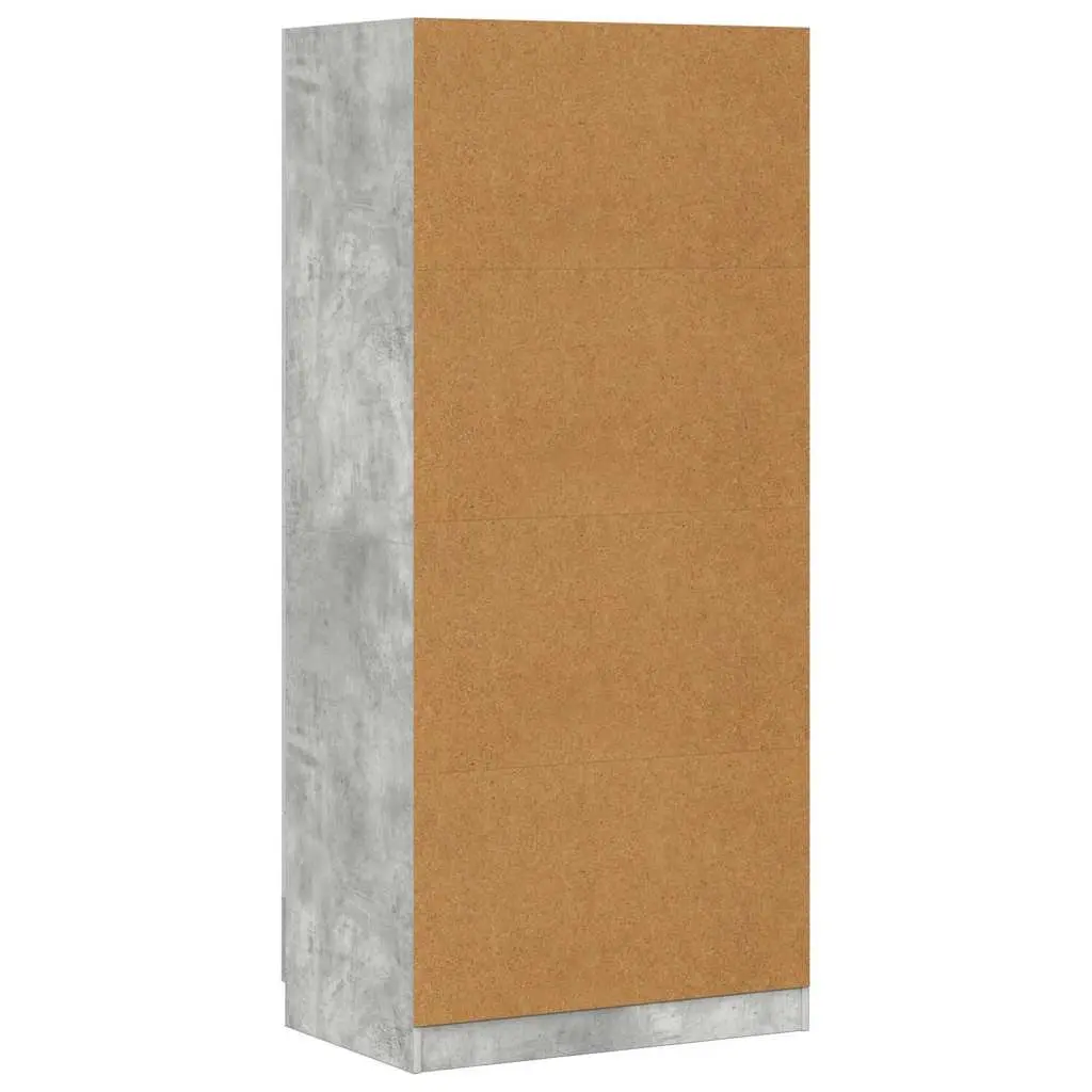 Wardrobe Grey 80x52x180 cm Engineered Wood