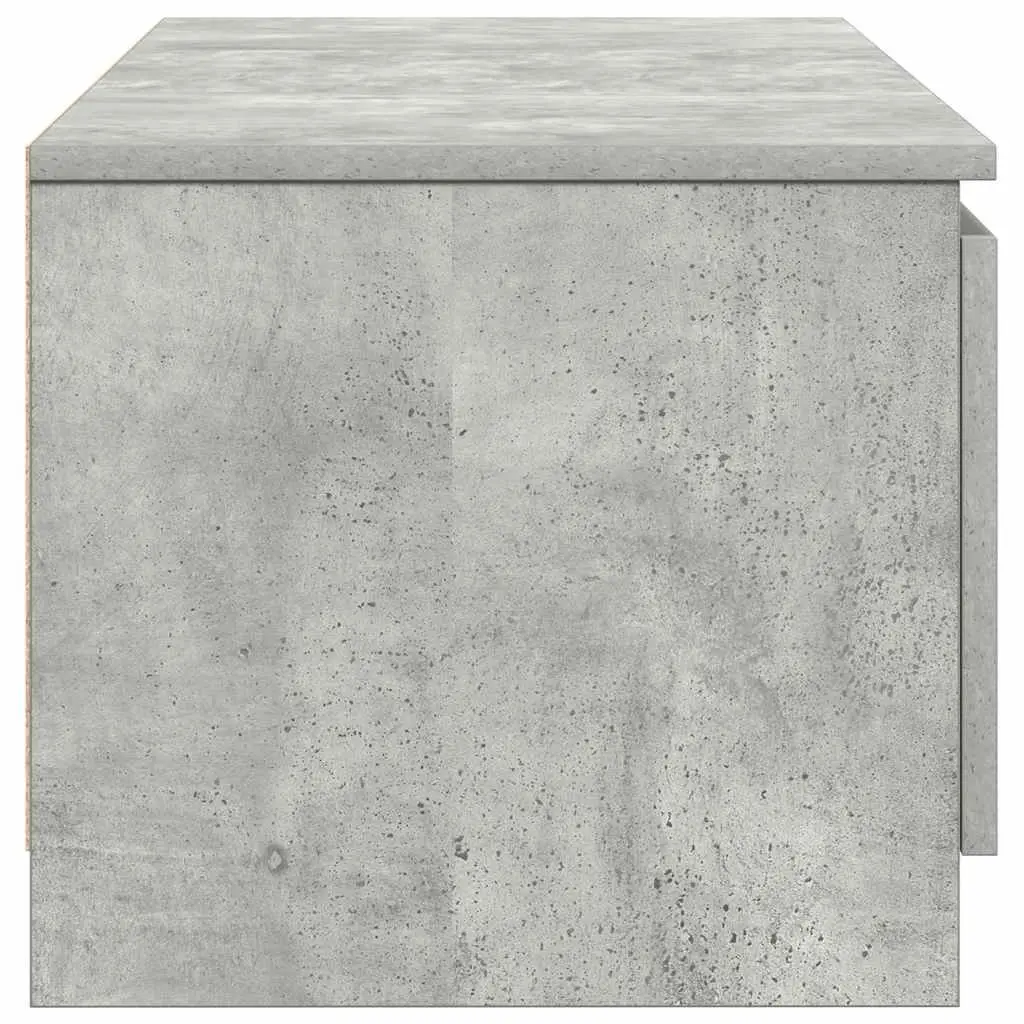 TV Cabinet Grey 140x40x35.5 cm Engineered Wood Storage Unit 2 Doors Open Compartments