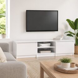White High Gloss TV Cabinet for Modern Living Spaces