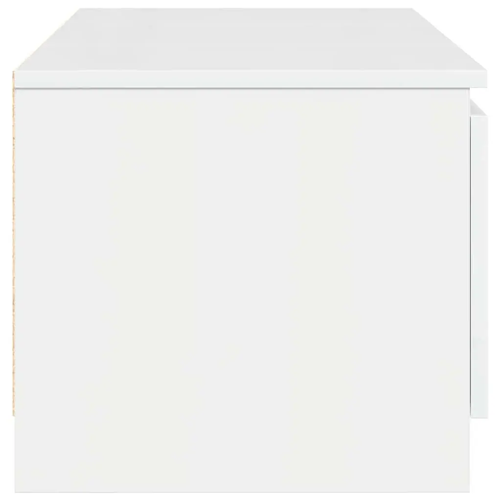 TV Cabinet White High Gloss 140cm Wide Modern Living Room Media Entertainment