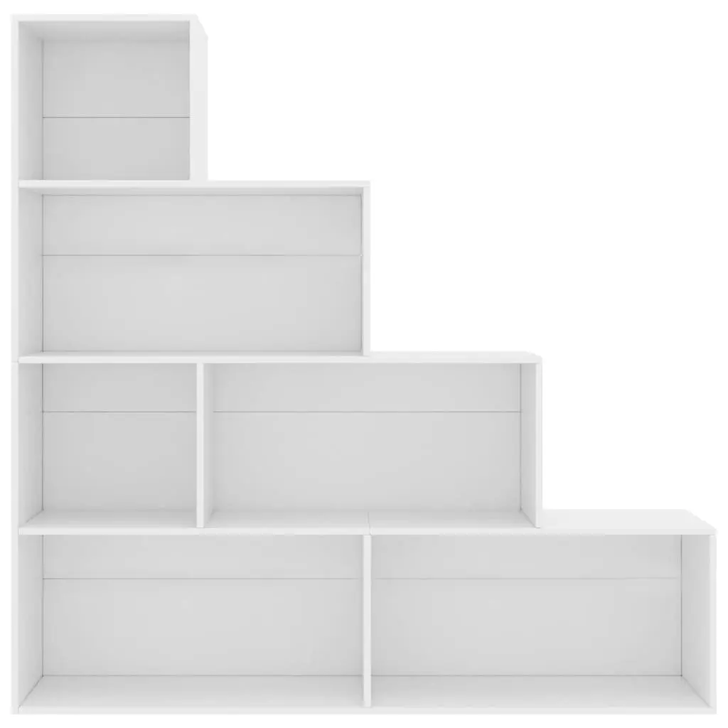 White Book Cabinet Room Divider with 6 Open Shelves