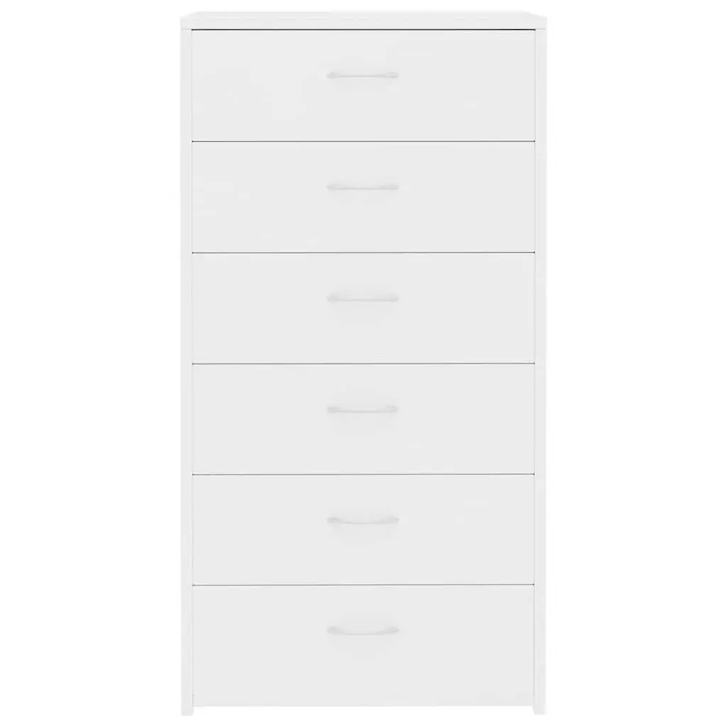 6-Drawer White Sideboard Cabinet for Storage