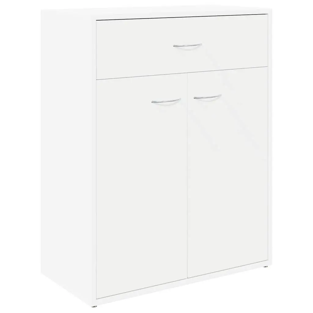 White Storage Sideboard with 2 Doors and Drawer