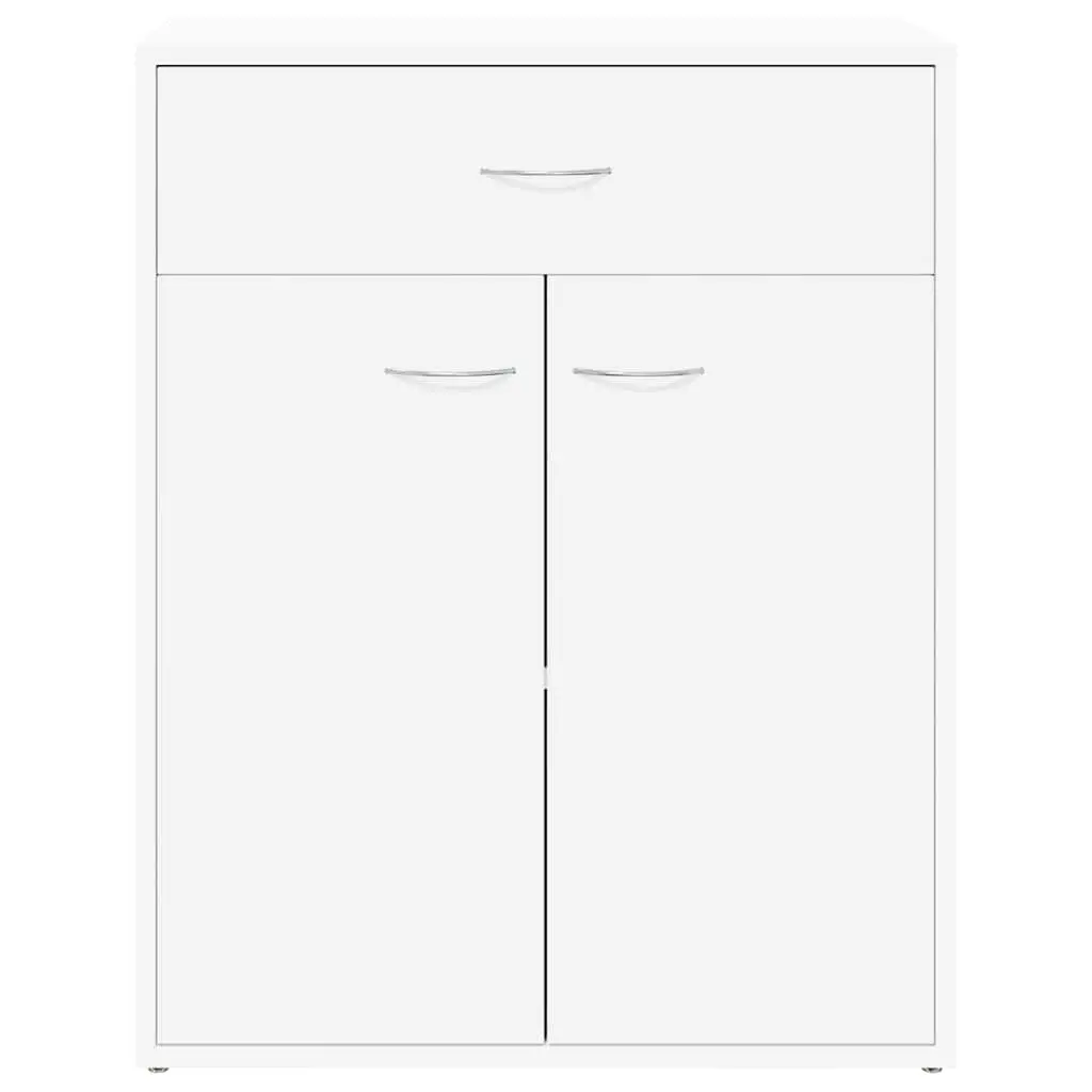 White Storage Sideboard with 2 Doors and Drawer