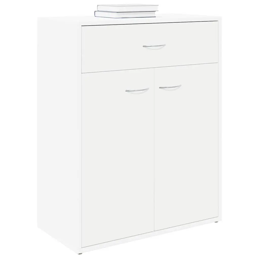 White Storage Sideboard with 2 Doors and Drawer