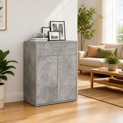 Elegant Grey Sideboard Storage Cabinet 60x30x75 cm
