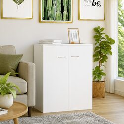White Storage Cabinet Sideboard for Living Rooms