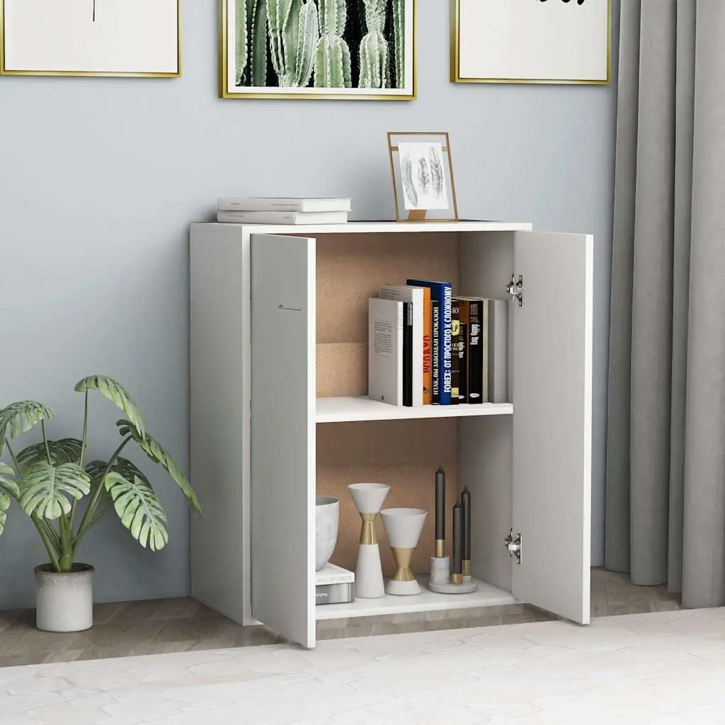 White Storage Cabinet Sideboard for Living Rooms