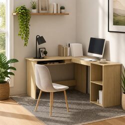 L-Shaped Corner Desk for Modern Office and Study