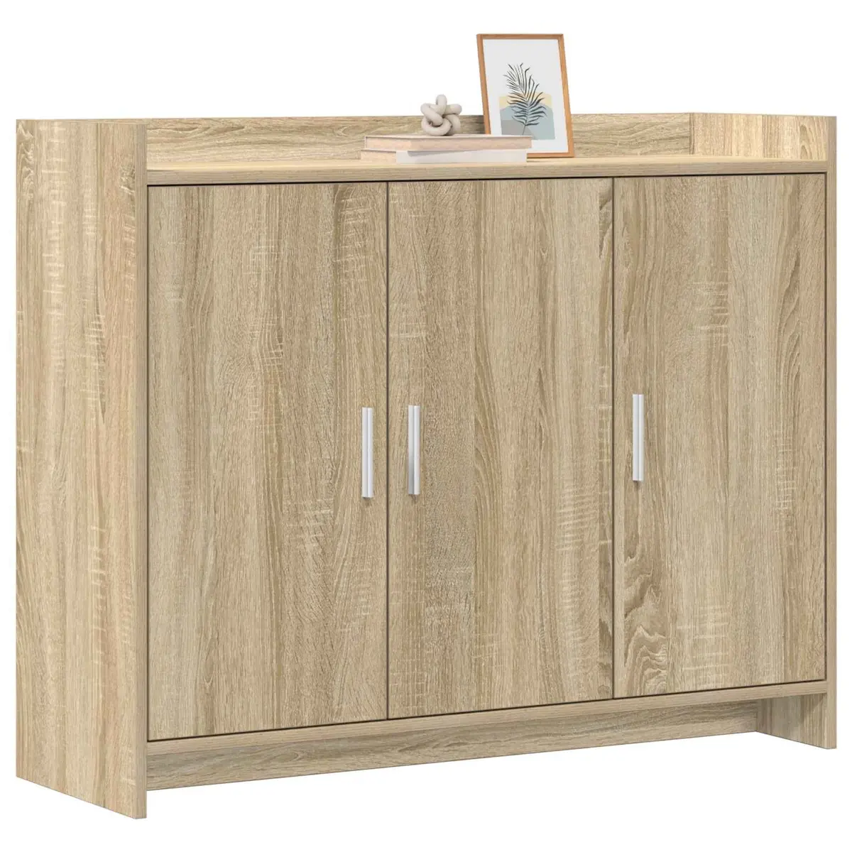 Sideboard Storage Cabinet Brown 98.5 x 33 x 80 cm Engineered Wood