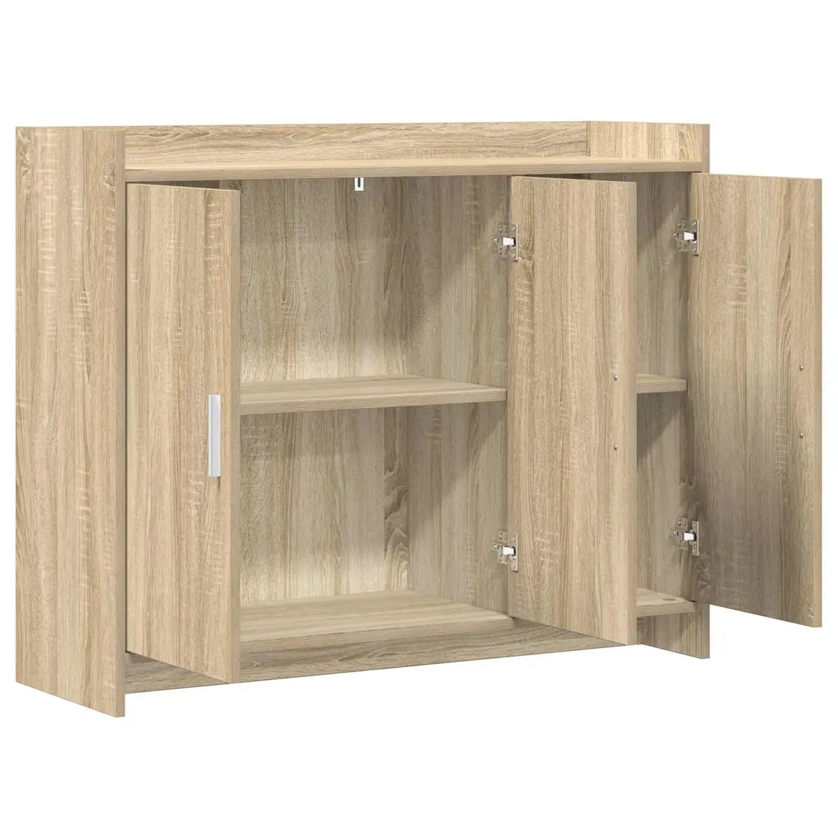 Sideboard Storage Cabinet Brown 98.5 x 33 x 80 cm Engineered Wood
