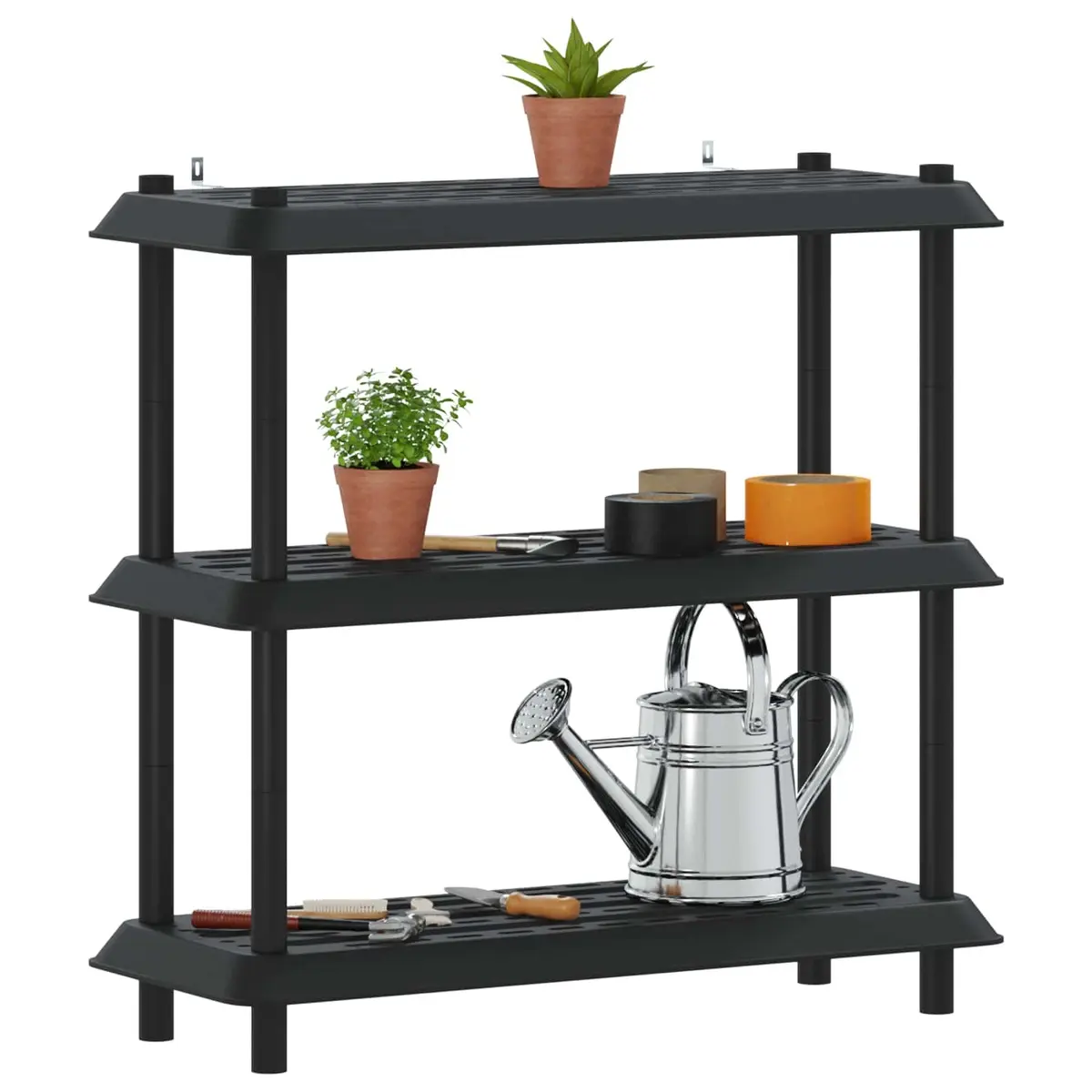 3-Tier Anthracite Shelving Unit for Indoor and Outdoor