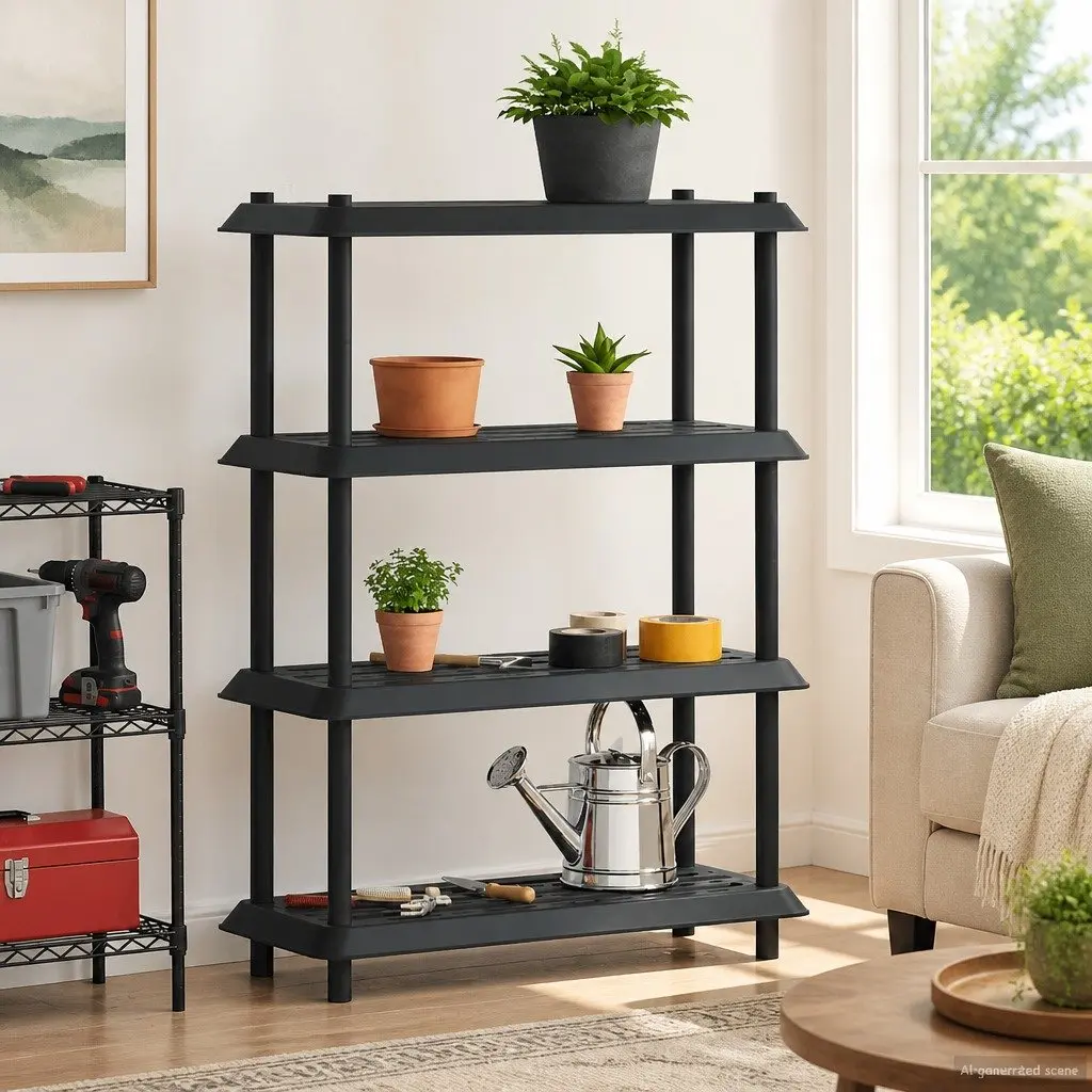 4-Tier Shelving Unit for Home and Garden