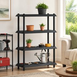 Chic 4-Tier Shelving Unit for Home and Garden