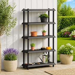 5-Tier Anthracite Shelving Unit 100 x 40 x 177 cm