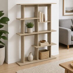 Brown Engineered Wood Wall Shelf Unit for Storage