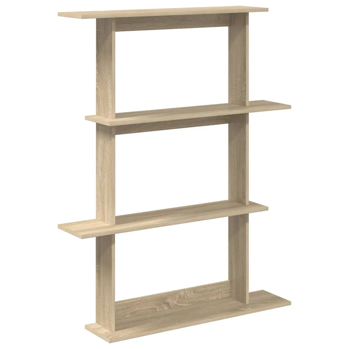 Brown Engineered Wood Wall Shelf Unit 100x20x126cm
