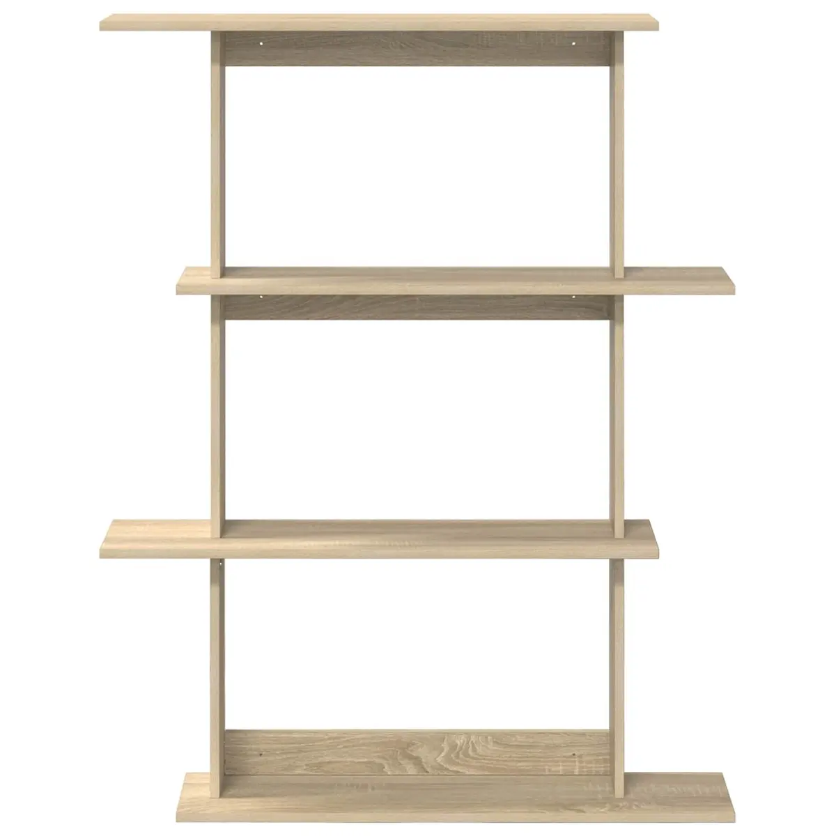 Brown Engineered Wood Wall Shelf Unit 100x20x126cm