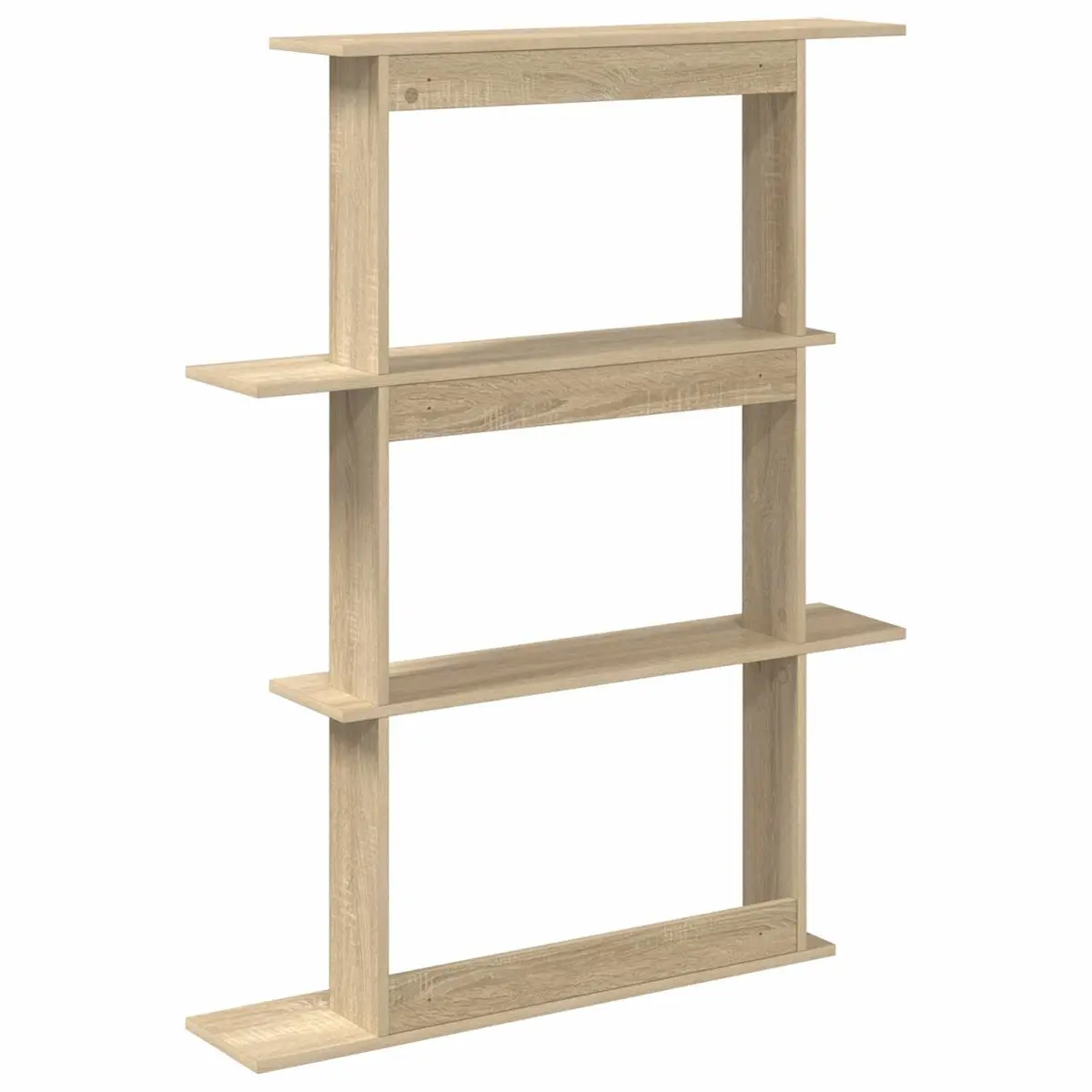 Brown Engineered Wood Wall Shelf Unit 100x20x126cm