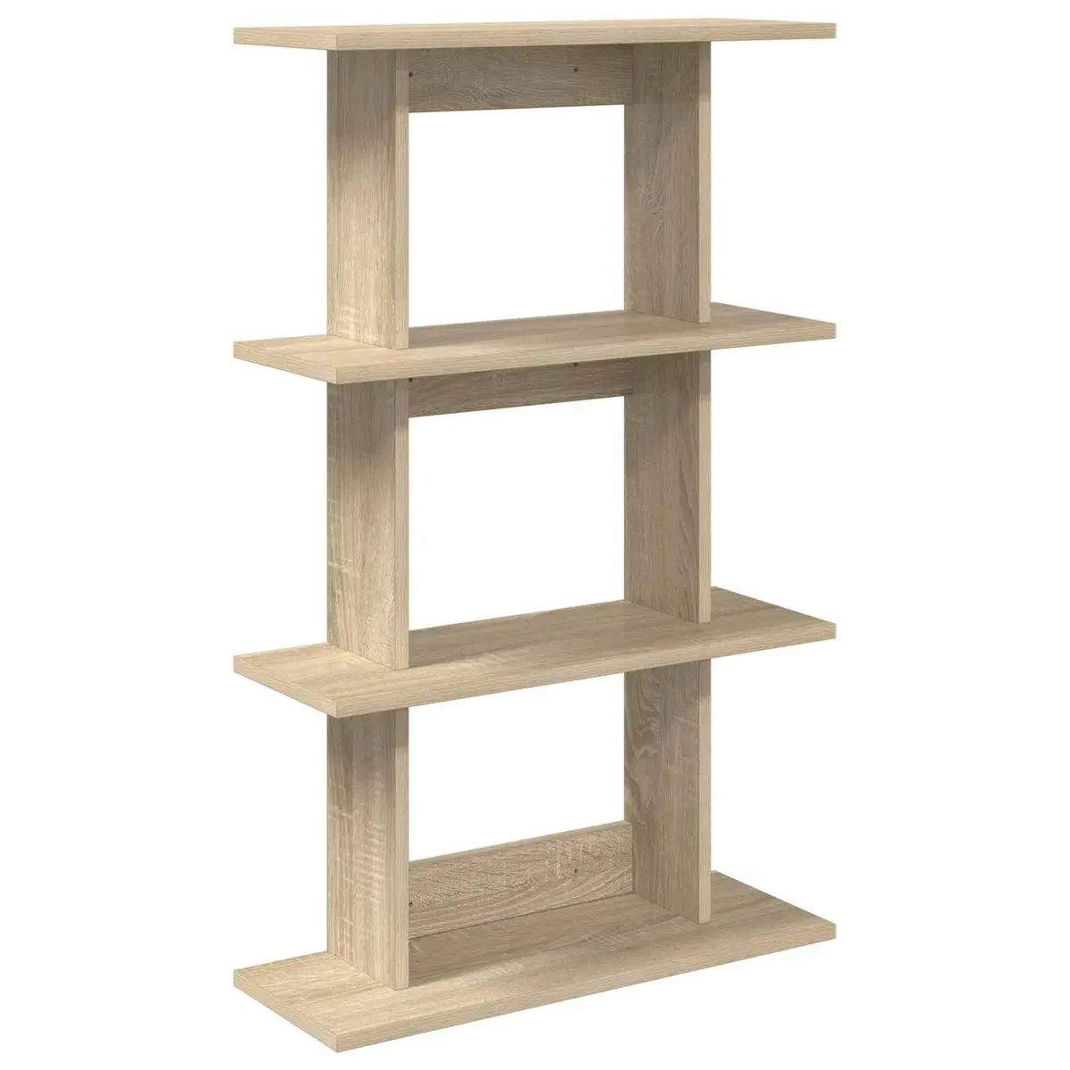 Wall Shelf Wall-Mounted Brown Sonoma Oak Engineered Wood Storage Display Unit