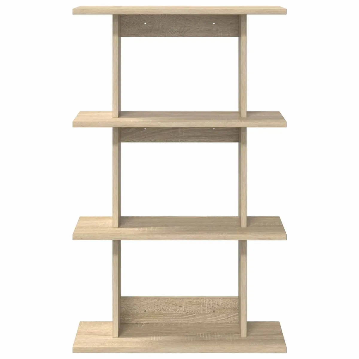 Wall Shelf Wall-Mounted Brown Sonoma Oak Engineered Wood Storage Display Unit