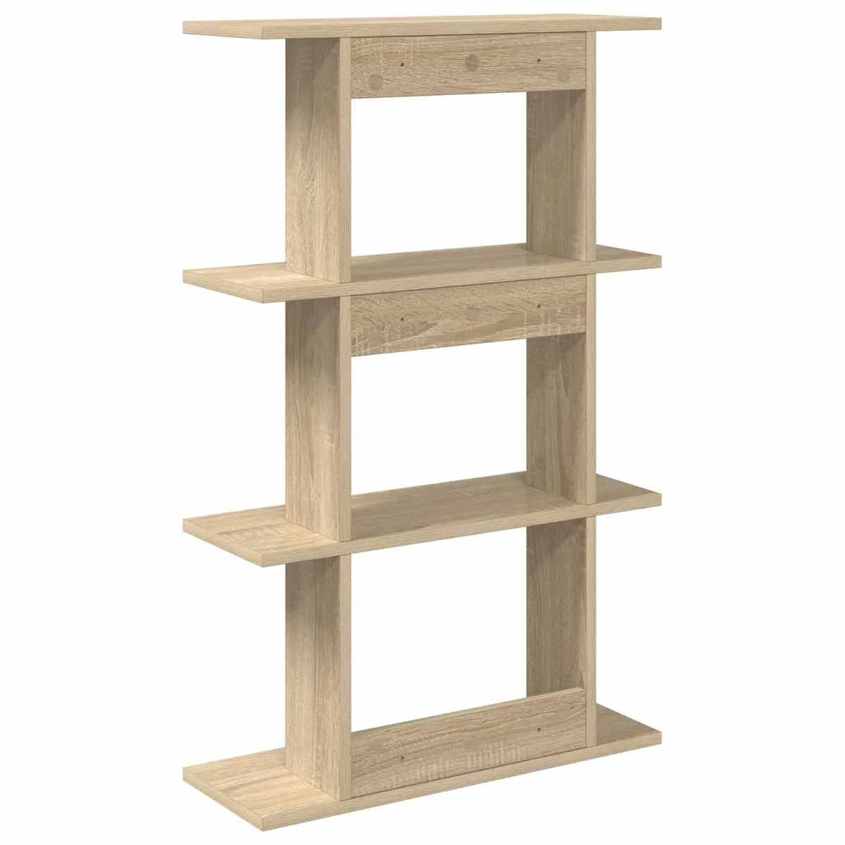 Wall Shelf Wall-Mounted Brown Sonoma Oak Engineered Wood Storage Display Unit