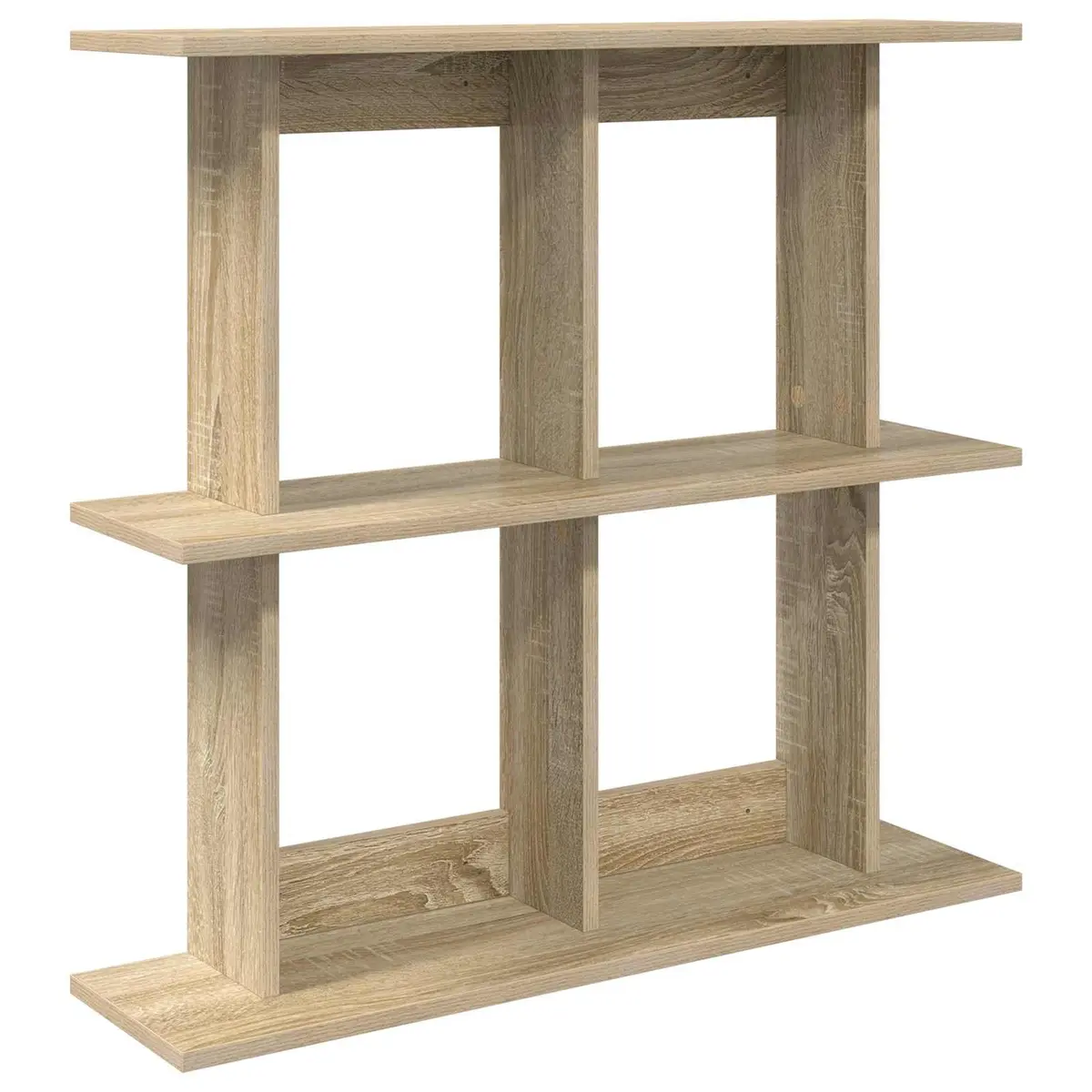 Wall Shelf Wall-Mounted Brown Sonoma Oak 80cm Engineered Wood Storage Shelving