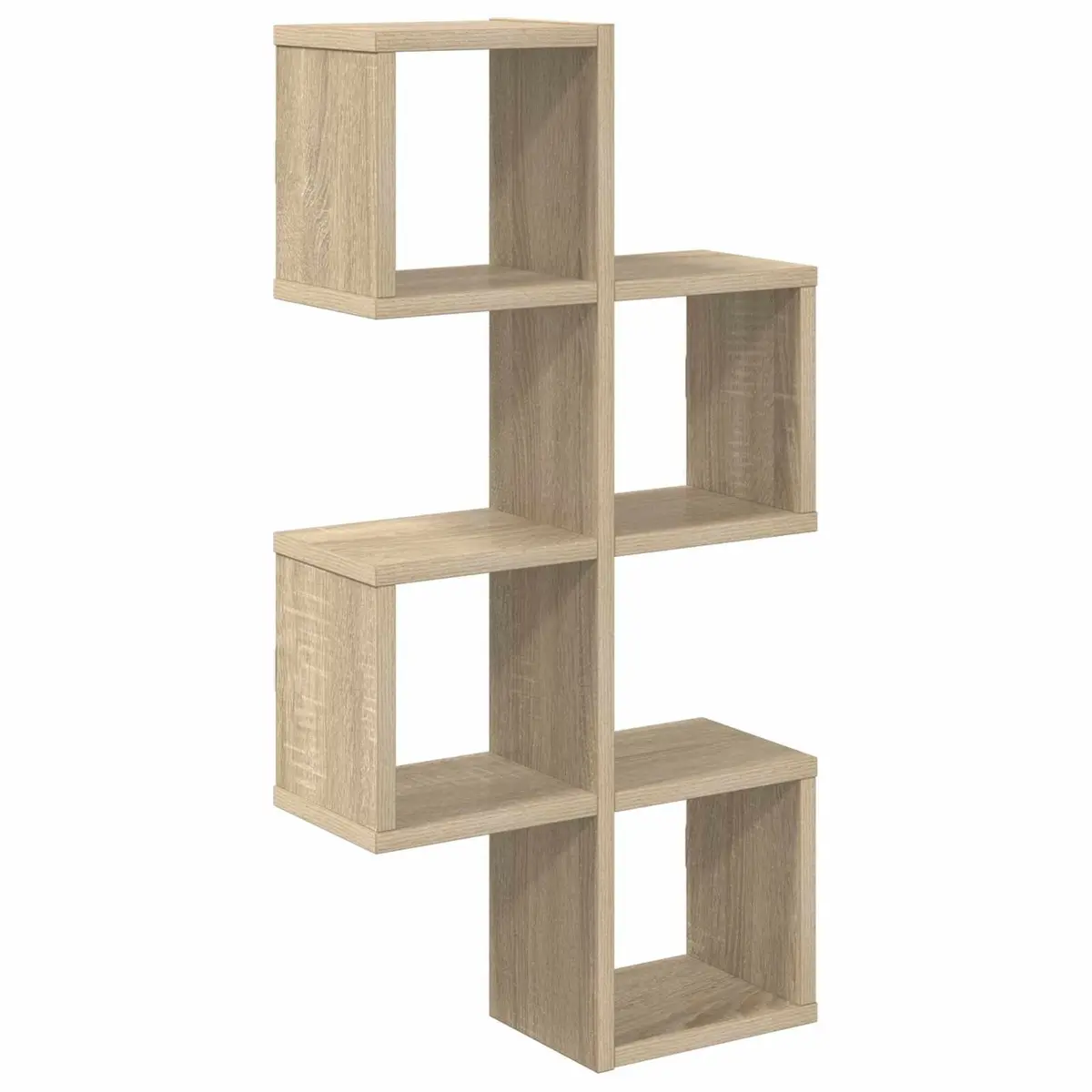 Wall Shelf Wall-Mounted Brown Sonoma Oak Rectangular Storage Display Unit 76cm Engineered Wood