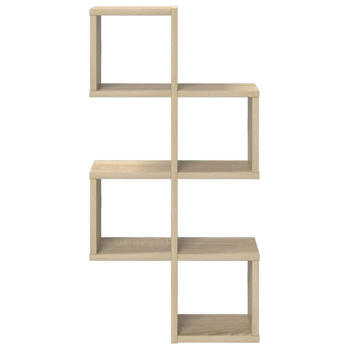 Wall Shelf Wall-Mounted Brown Sonoma Oak Rectangular Storage Display Unit 76cm Engineered Wood
