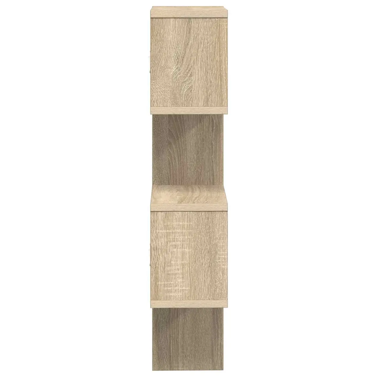 Wall Shelf Wall-Mounted Brown Sonoma Oak Rectangular Storage Display Unit 76cm Engineered Wood