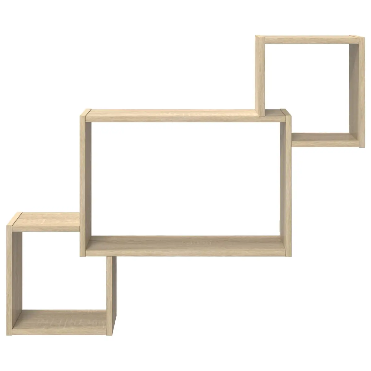 Wall Shelf Wall-Mounted Sonoma Oak Brown Modern 91.5 x 15 x 76 cm Engineered Wood