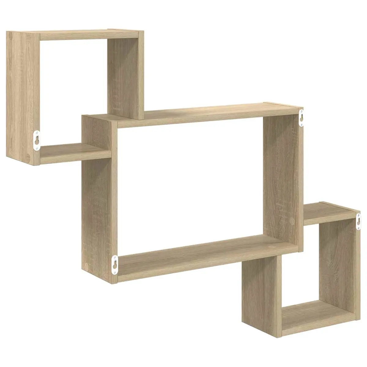 Wall Shelf Wall-Mounted Sonoma Oak Brown Modern 91.5 x 15 x 76 cm Engineered Wood